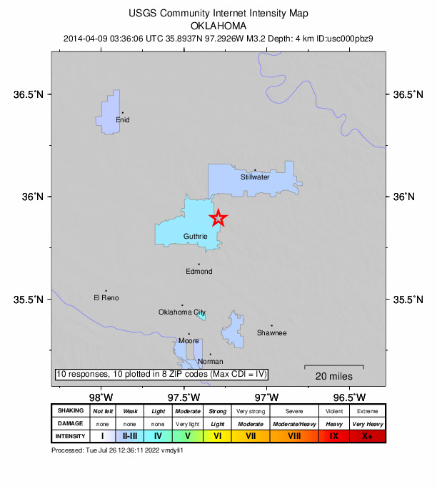 Did You Feel It? map: shaking reported by the public
