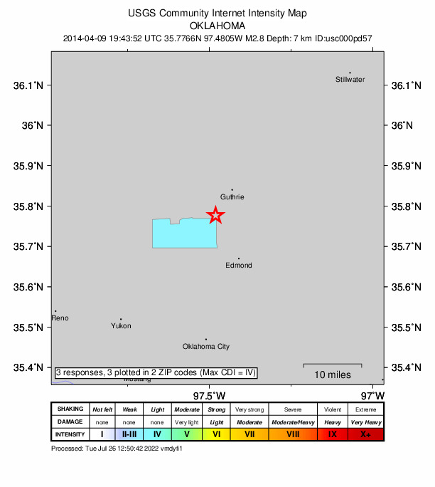 Did You Feel It? map: shaking reported by the public