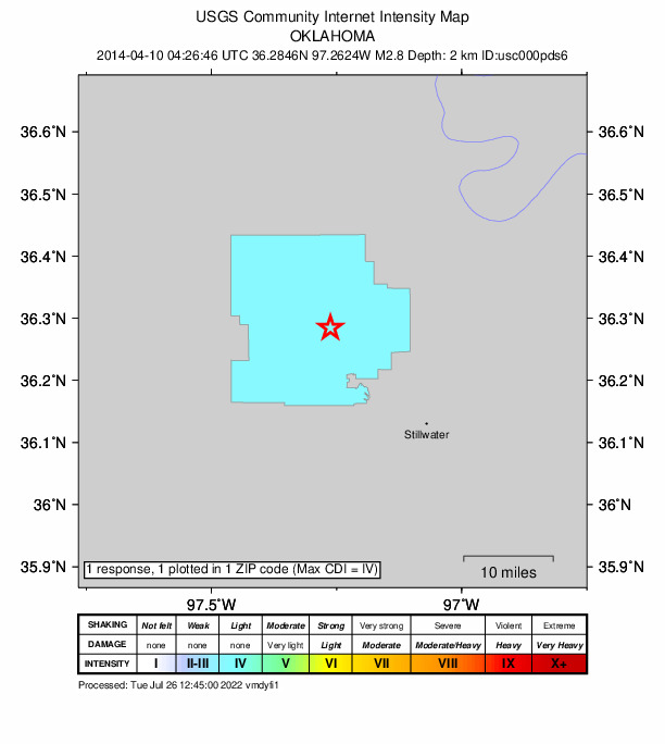 Did You Feel It? map: shaking reported by the public