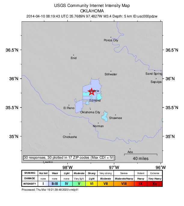 Did You Feel It? map: shaking reported by the public