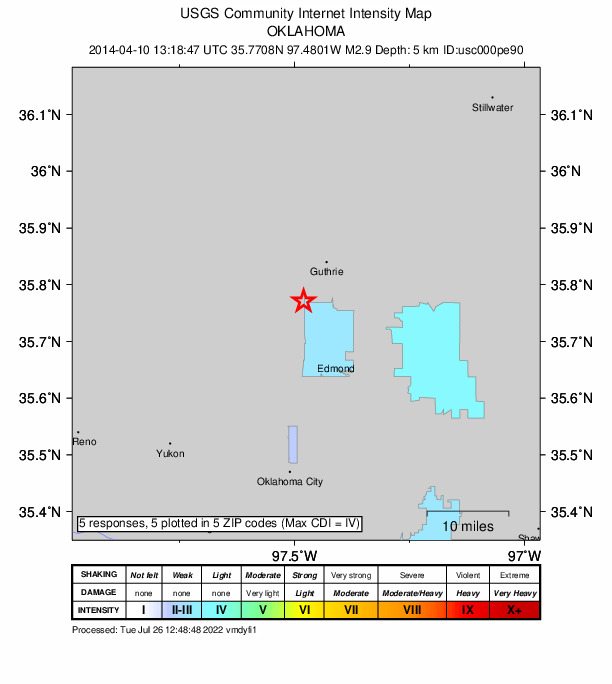 Did You Feel It? map: shaking reported by the public