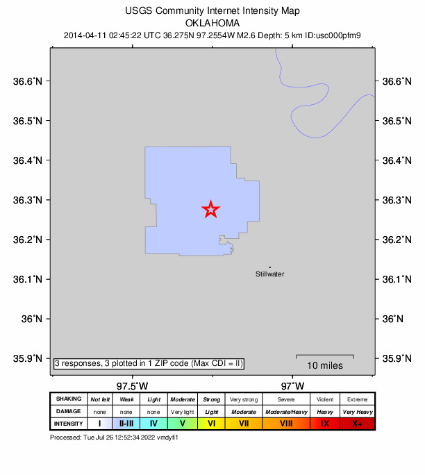Did You Feel It? map: shaking reported by the public