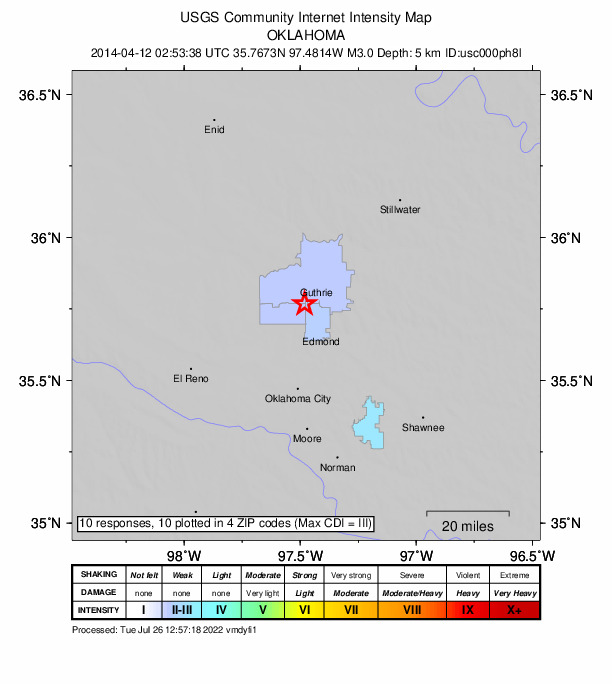 Did You Feel It? map: shaking reported by the public