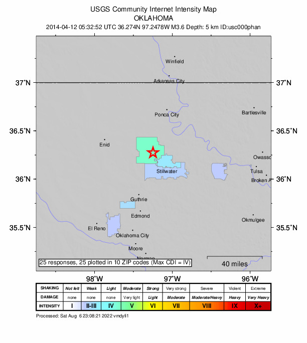 Did You Feel It? map: shaking reported by the public