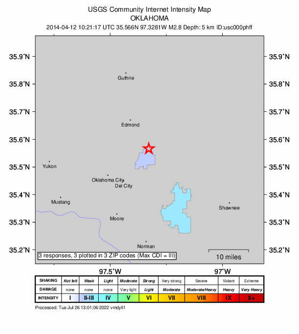 Did You Feel It? map: shaking reported by the public
