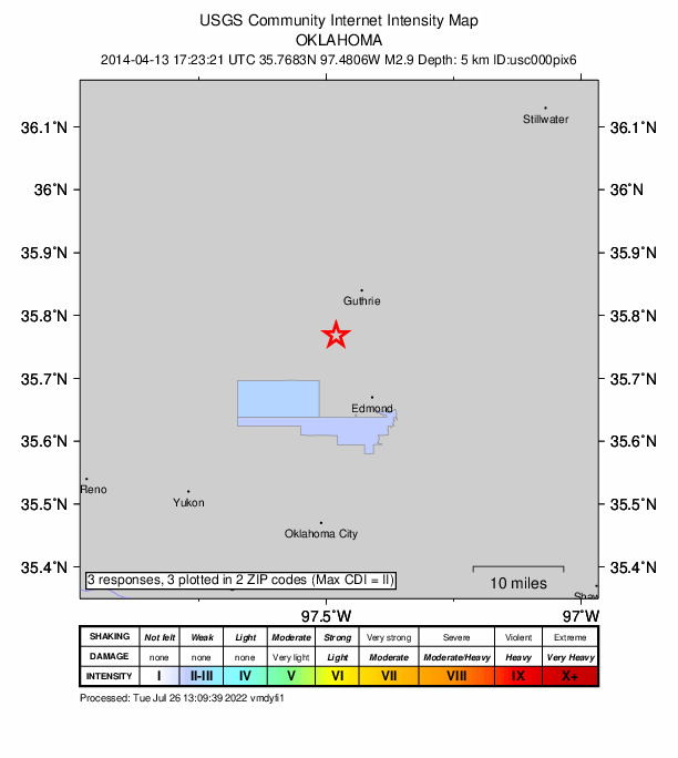Did You Feel It? map: shaking reported by the public