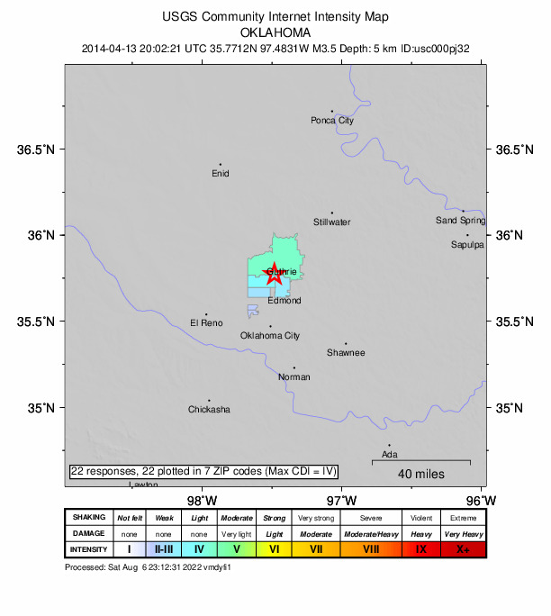 Did You Feel It? map: shaking reported by the public