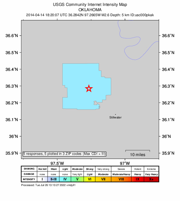 Did You Feel It? map: shaking reported by the public
