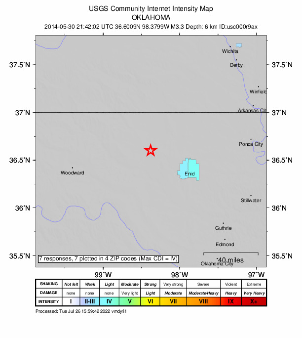 Did You Feel It? map: shaking reported by the public
