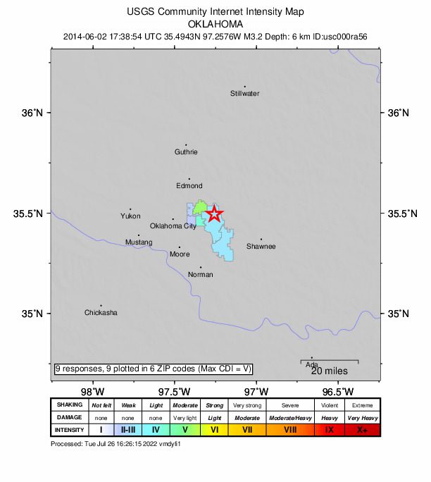 Did You Feel It? map: shaking reported by the public