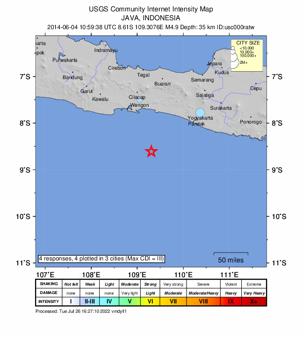 Did You Feel It? map: shaking reported by the public