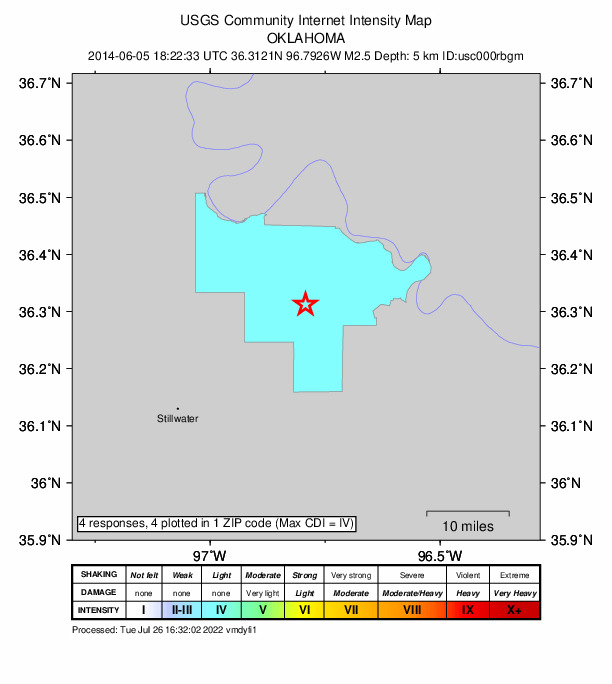 Did You Feel It? map: shaking reported by the public