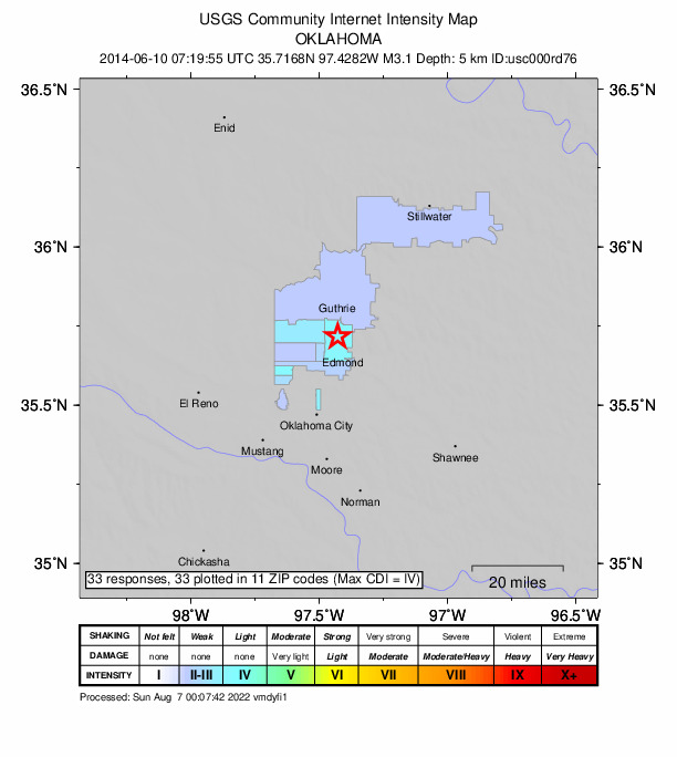 Did You Feel It? map: shaking reported by the public