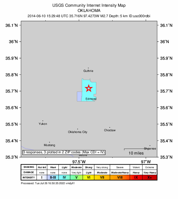 Did You Feel It? map: shaking reported by the public