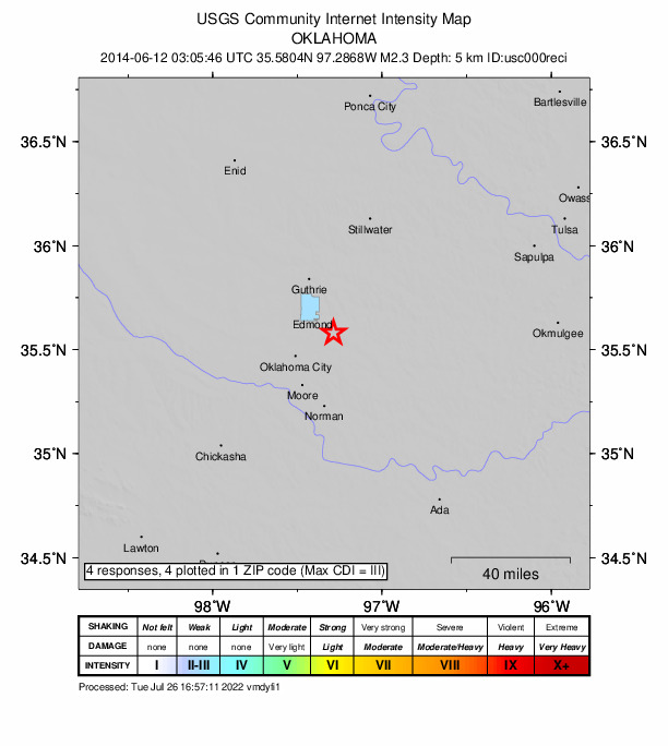 Did You Feel It? map: shaking reported by the public