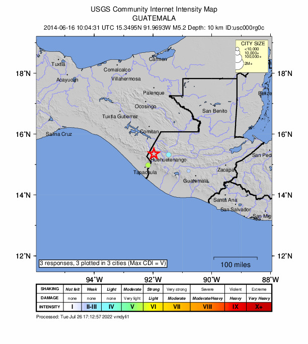 Did You Feel It? map: shaking reported by the public