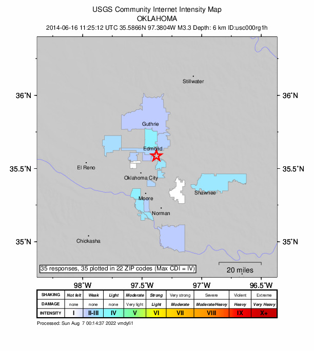 Did You Feel It? map: shaking reported by the public