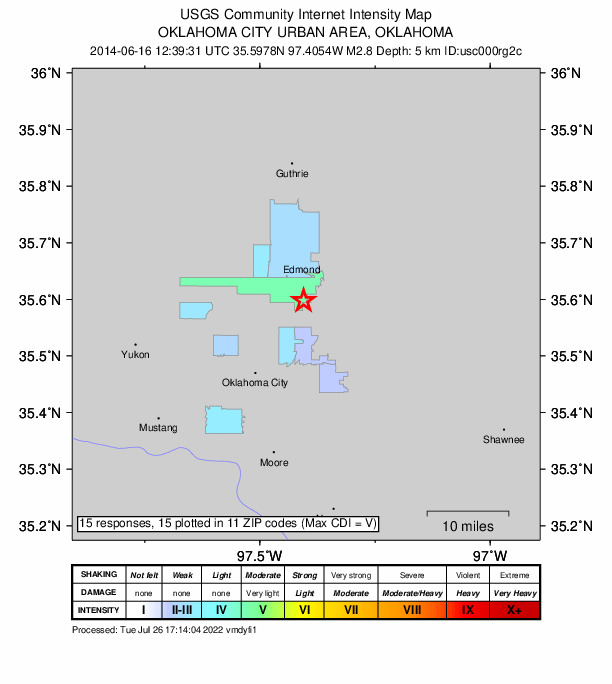 Did You Feel It? map: shaking reported by the public