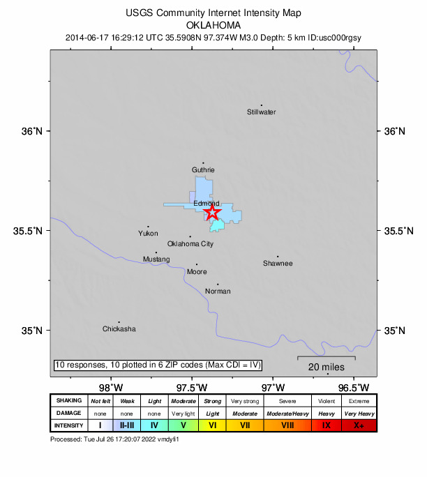 Did You Feel It? map: shaking reported by the public