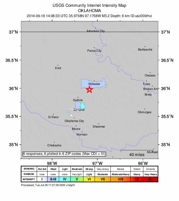 Did You Feel It? map: shaking reported by the public