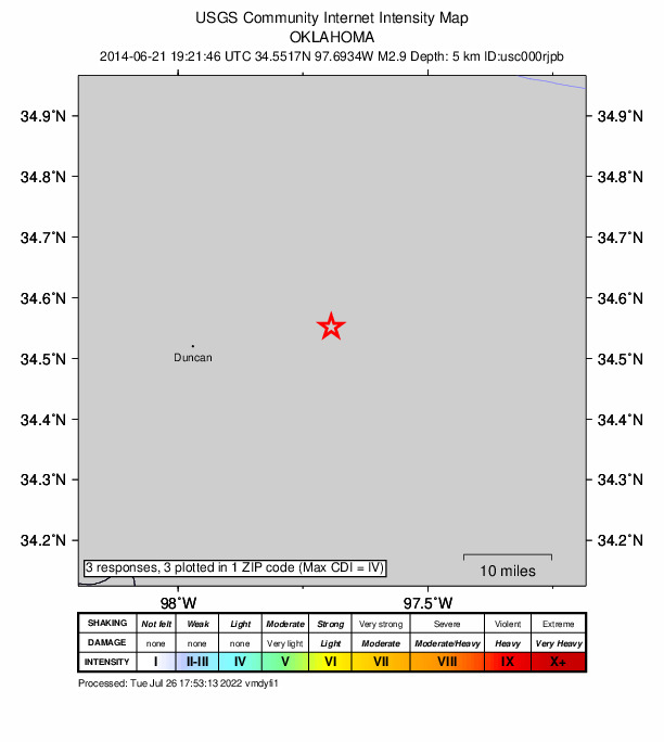 Did You Feel It? map: shaking reported by the public
