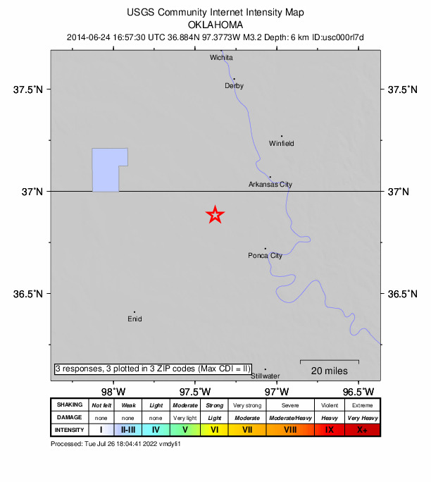 Did You Feel It? map: shaking reported by the public