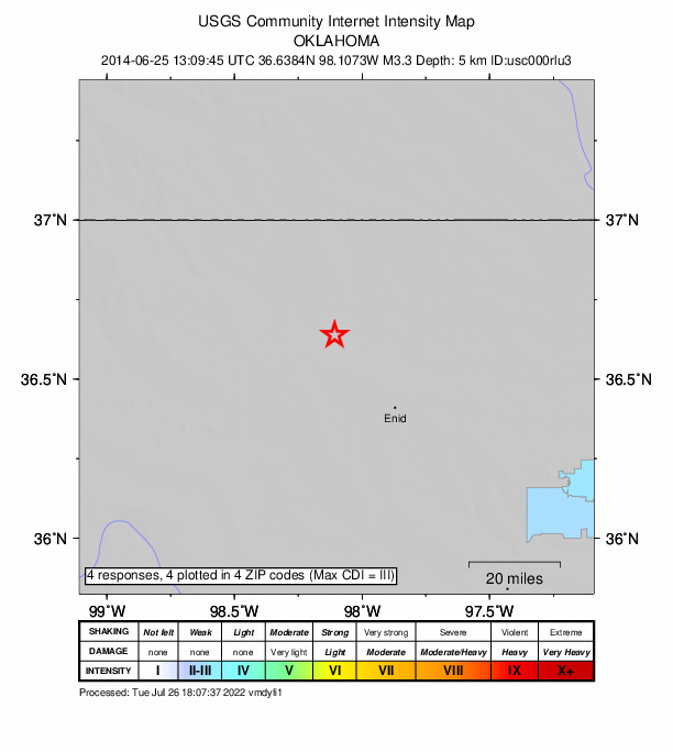 Did You Feel It? map: shaking reported by the public