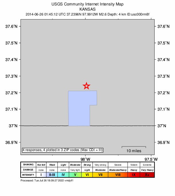 Did You Feel It? map: shaking reported by the public