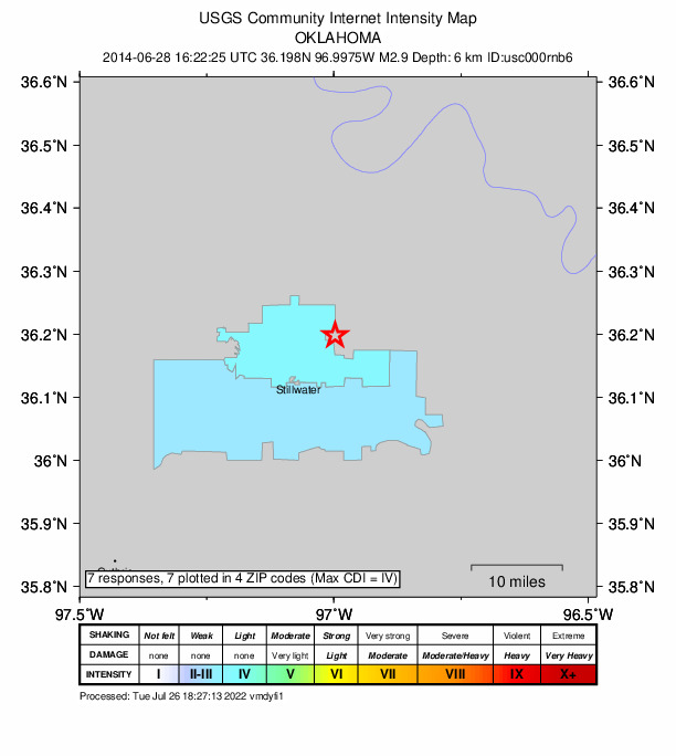Did You Feel It? map: shaking reported by the public