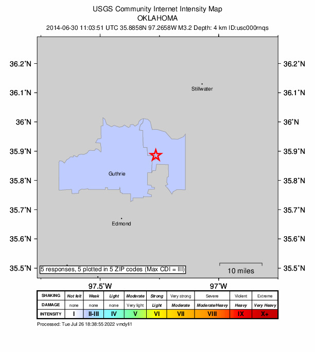 Did You Feel It? map: shaking reported by the public