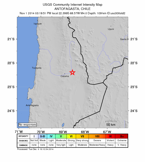 Did You Feel It? map: shaking reported by the public