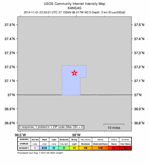 Did You Feel It? map: shaking reported by the public