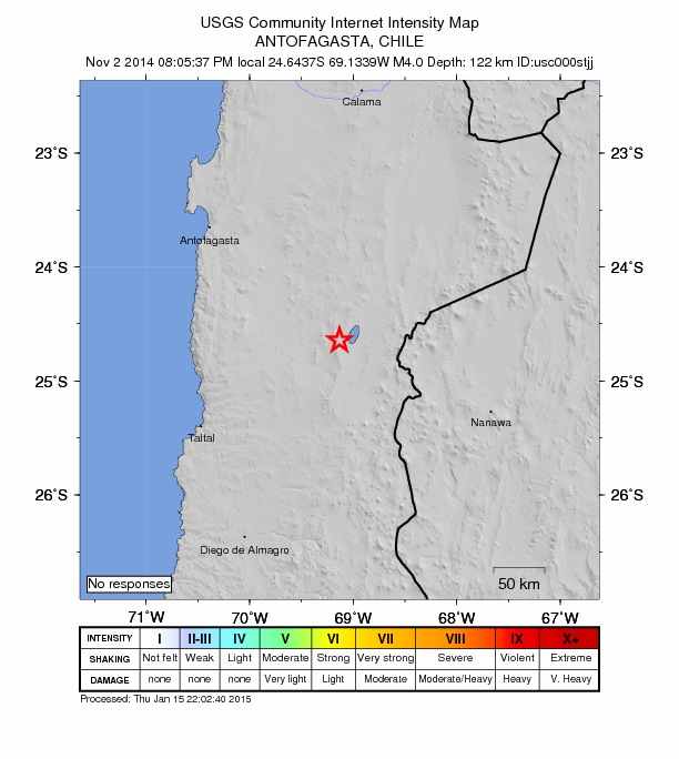 Did You Feel It? map: shaking reported by the public