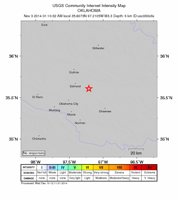 Did You Feel It? map: shaking reported by the public