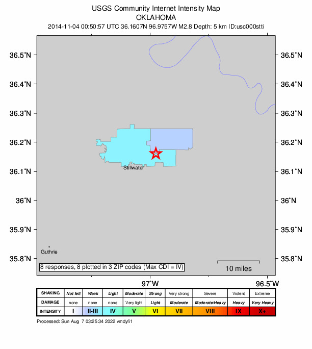 Did You Feel It? map: shaking reported by the public