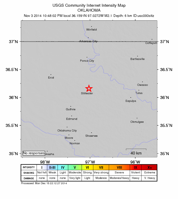 Did You Feel It? map: shaking reported by the public