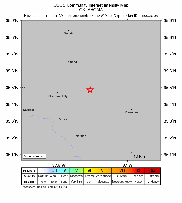 Did You Feel It? map: shaking reported by the public