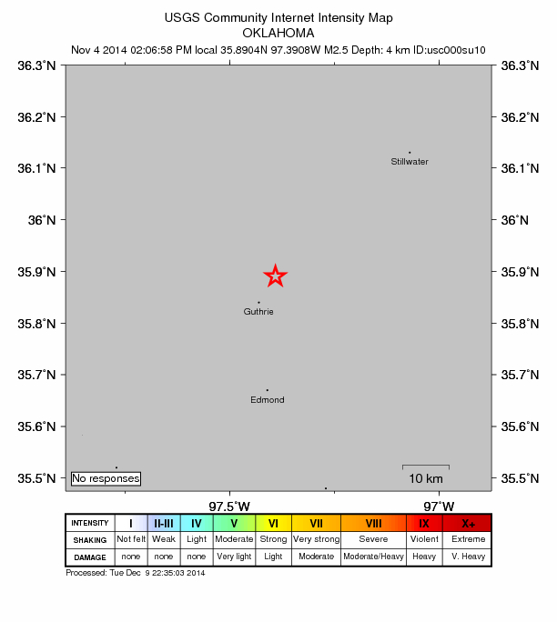 Did You Feel It? map: shaking reported by the public