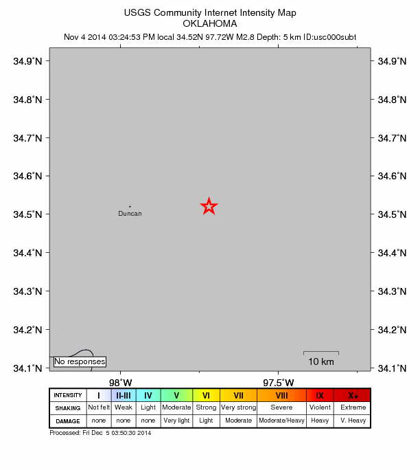 Did You Feel It? map: shaking reported by the public