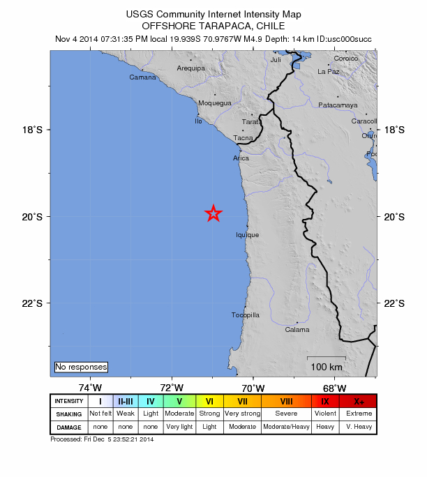 Did You Feel It? map: shaking reported by the public