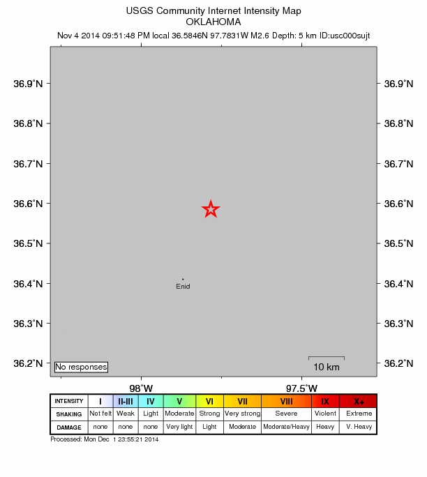 Did You Feel It? map: shaking reported by the public