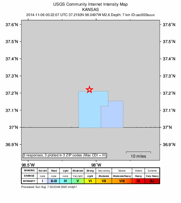 Did You Feel It? map: shaking reported by the public