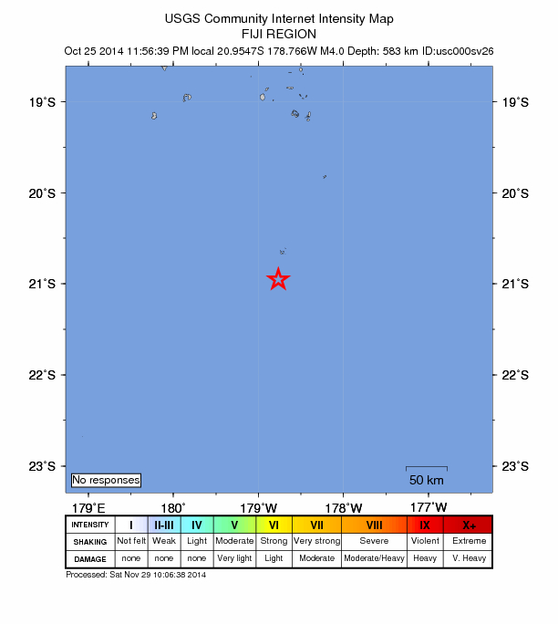 Did You Feel It? map: shaking reported by the public
