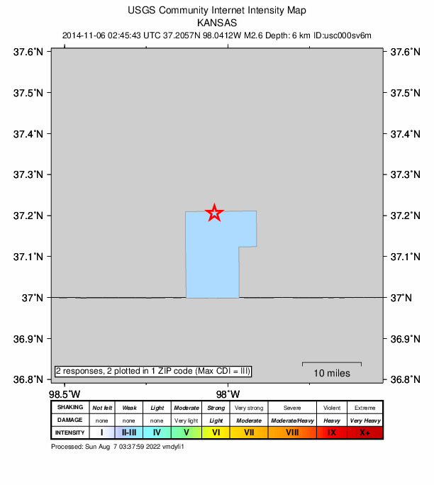 Did You Feel It? map: shaking reported by the public