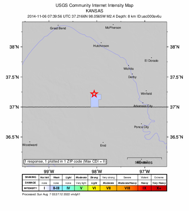 Did You Feel It? map: shaking reported by the public
