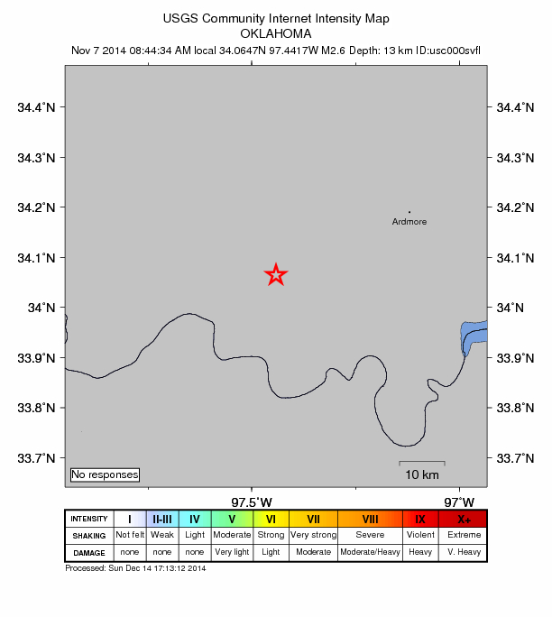 Did You Feel It? map: shaking reported by the public