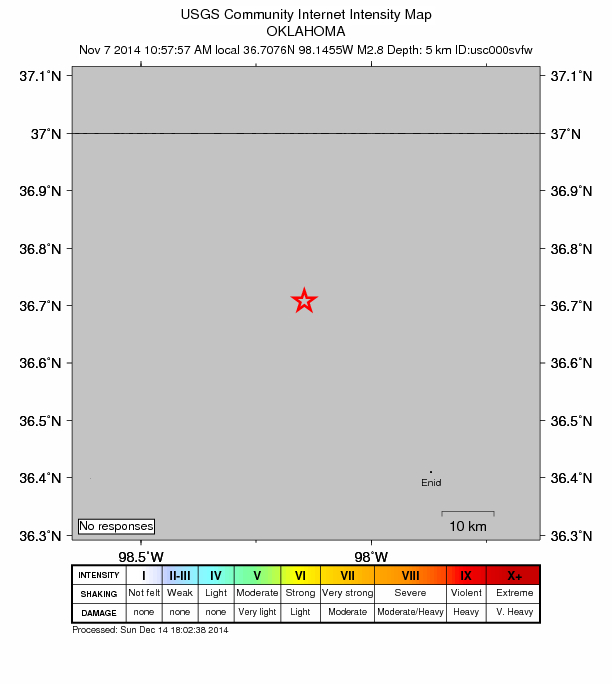 Did You Feel It? map: shaking reported by the public