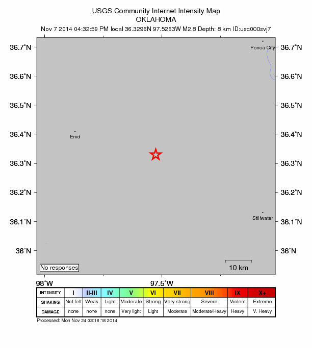 Did You Feel It? map: shaking reported by the public