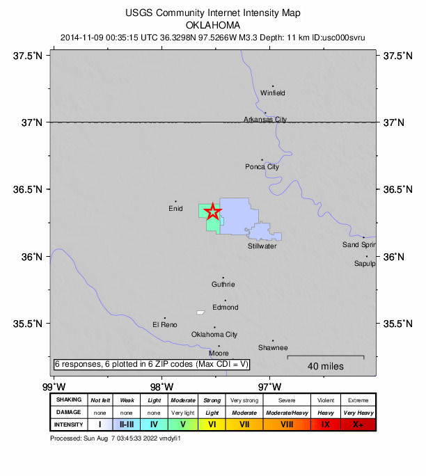 Did You Feel It? map: shaking reported by the public