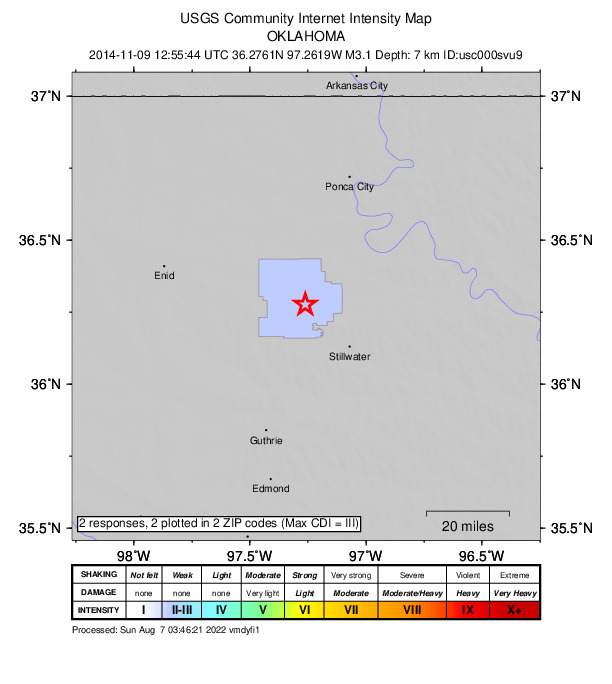 Did You Feel It? map: shaking reported by the public